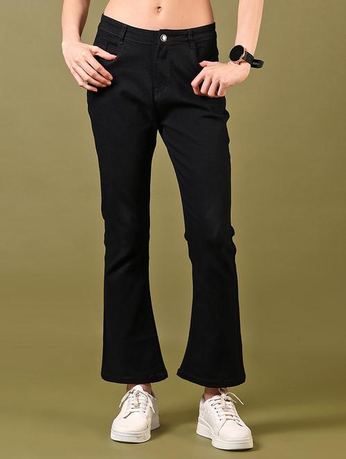 women plain mid rise denim jeans - 21731305 -  Standard Image - 0