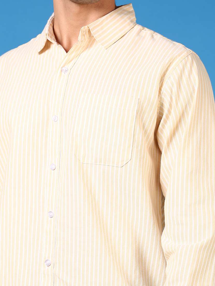 men long sleeves striped casual shirt - 21731334 -  Standard Image - 4
