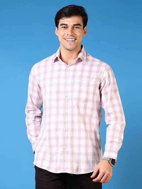 men long sleeves checkered casual shirt - 21731359 -  Standard Image - 0