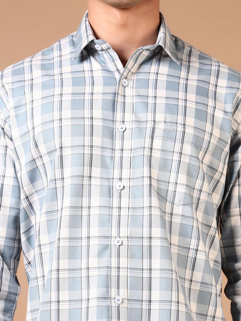 men long sleeves checkered casual shirt - 21731361 - Standard Image - 4