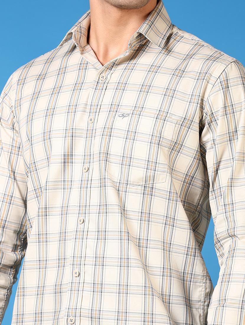 men long sleeves checkered casual shirt - 21731363 - Standard Image - 4