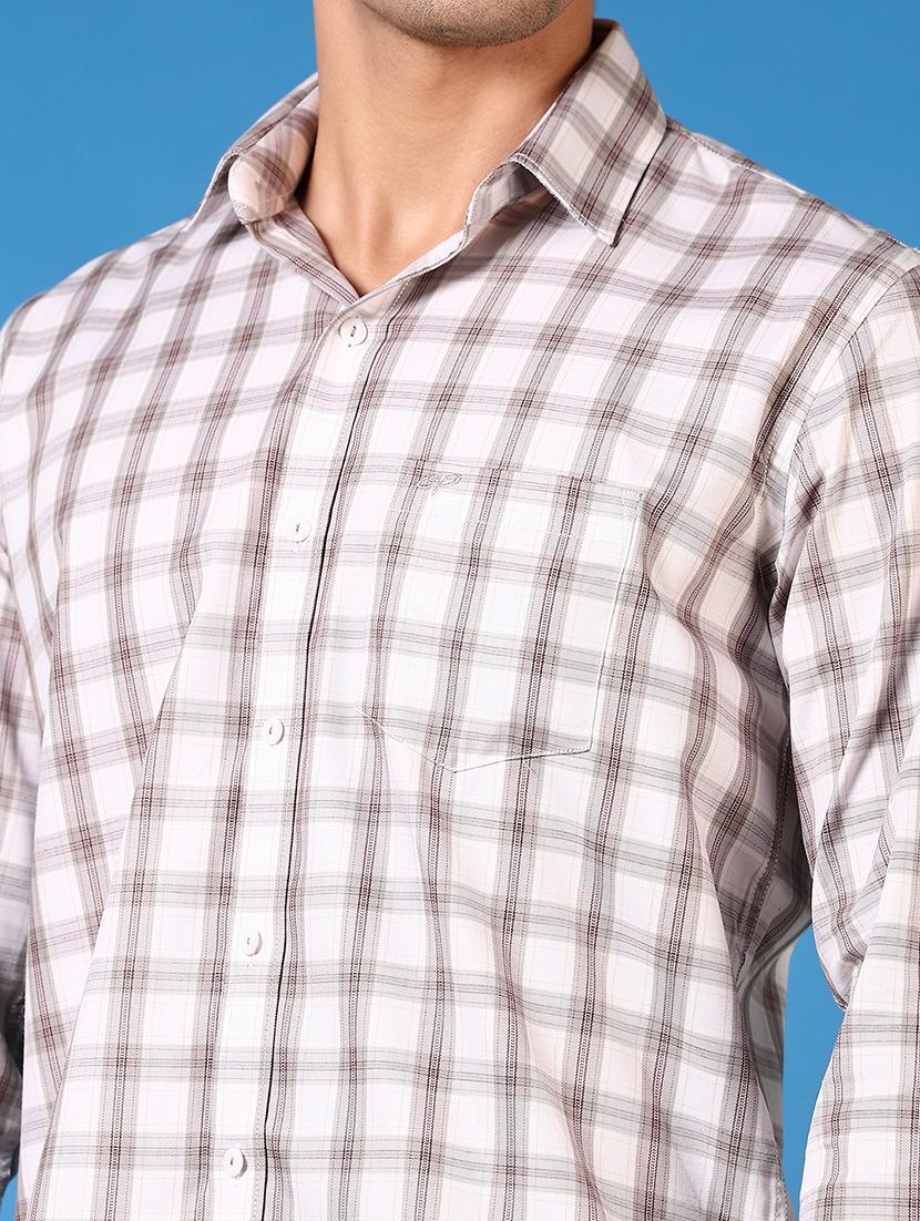 men long sleeves checkered casual shirt - 21731365 - Standard Image - 4