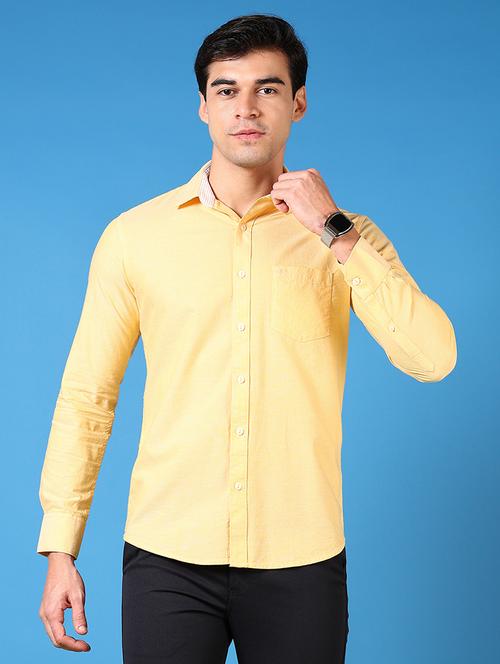 men long sleeves plain casual shirt - 21731369 - Standard Image - 0