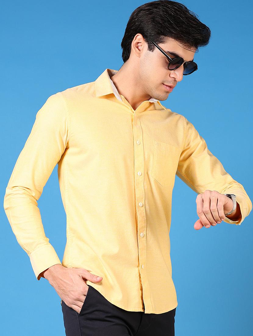 men long sleeves plain casual shirt - 21731369 - Standard Image - 1