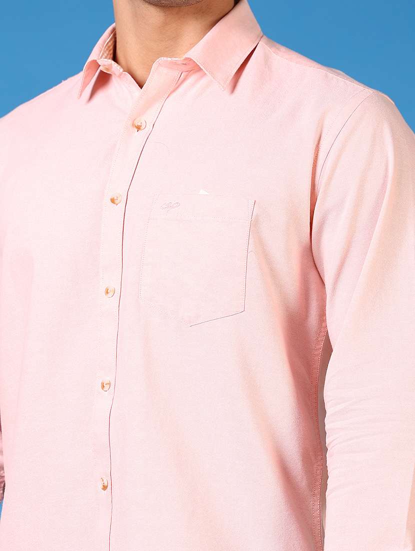 men long sleeves plain casual shirt - 21731372 -  Standard Image - 4
