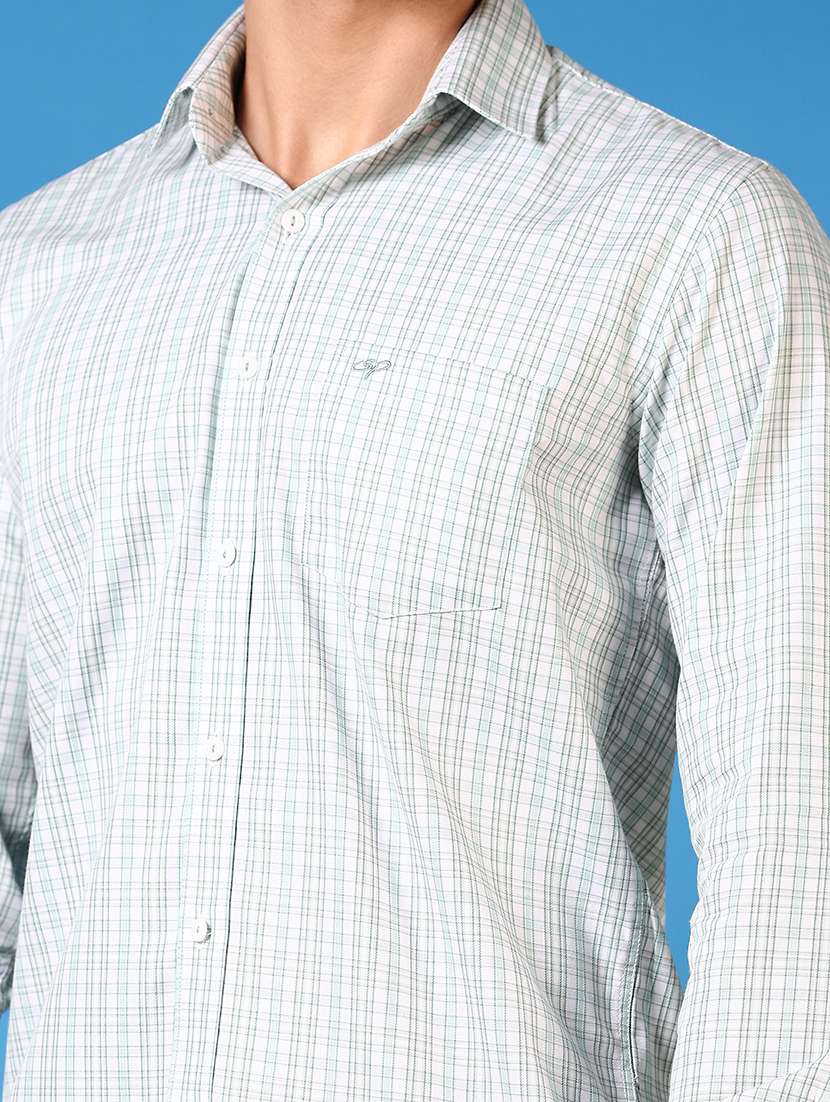 men long sleeves checkered casual shirt - 21731395 -  Standard Image - 4