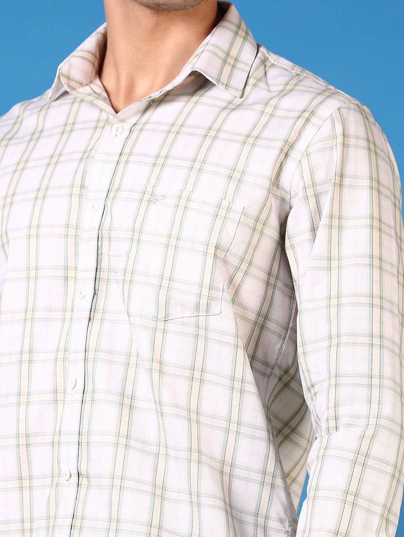 men long sleeves checkered casual shirt - 21731397 -  Standard Image - 4