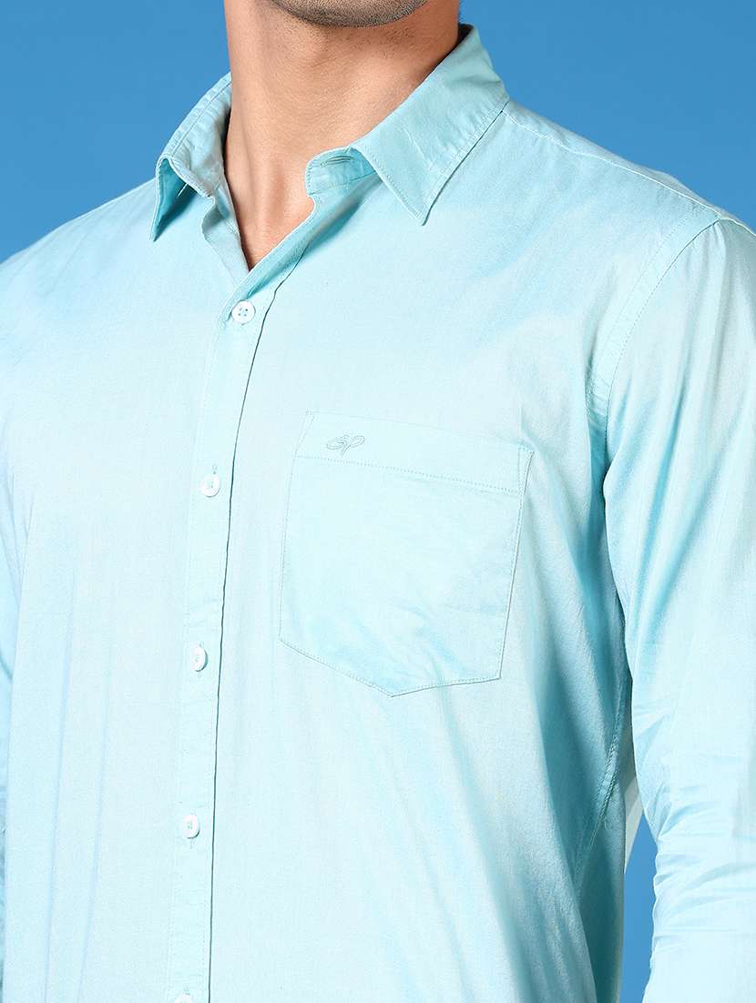 men long sleeves solid casual shirt - 21731399 -  Standard Image - 4