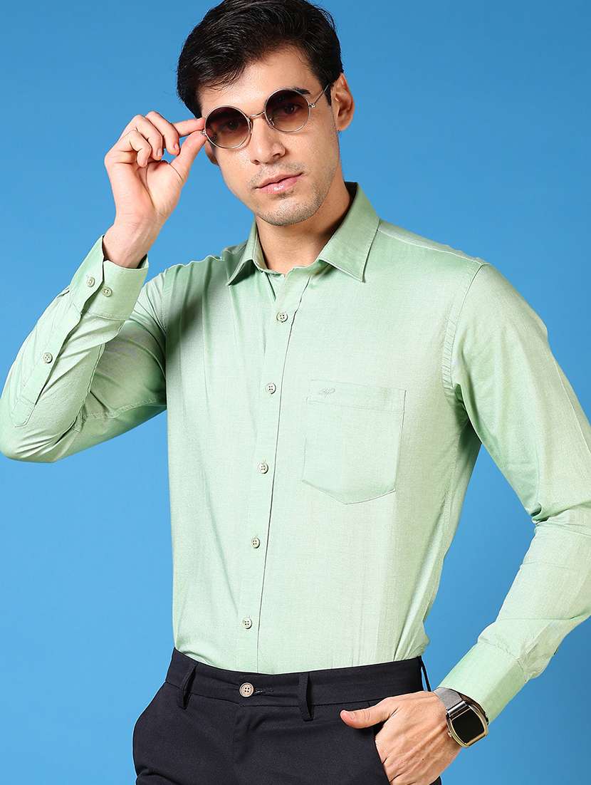 men long sleeves plain formal shirt - 21731402 -  Standard Image - 1