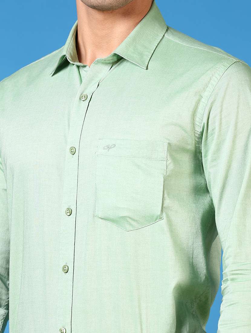 men long sleeves plain formal shirt - 21731402 -  Standard Image - 4