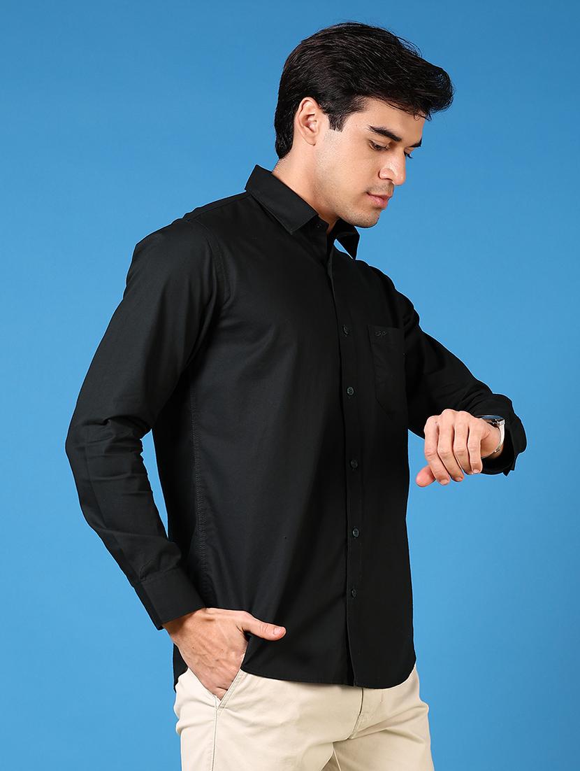 men long sleeves plain casual shirt - 21731417 -  Standard Image - 1