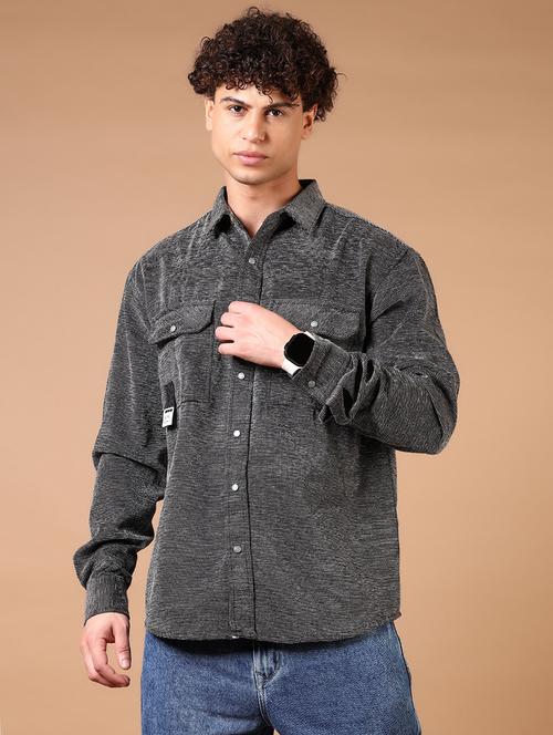 men long sleeves plain casual shirt - 21731447 -  Standard Image - 0