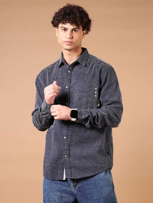 men long sleeves plain casual shirt - 21731448 -  Standard Image - 0