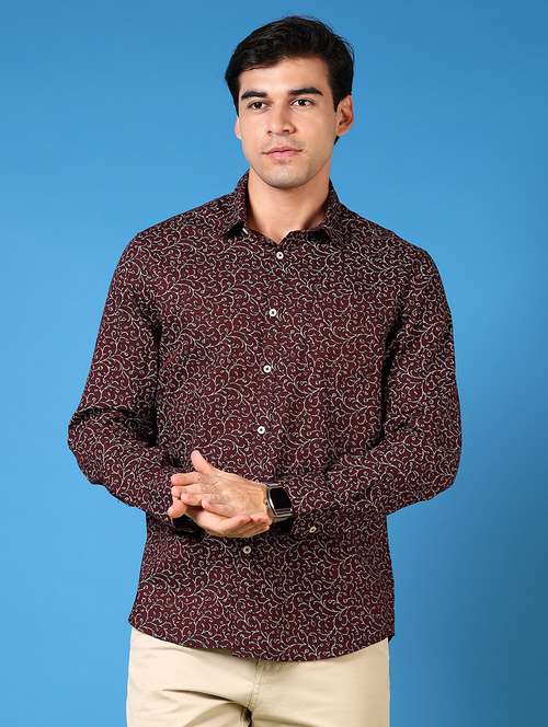 men long sleeves printed casual shirt - 21731457 -  Standard Image - 0