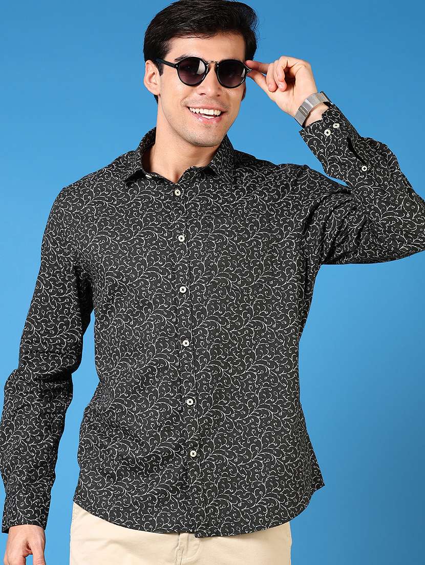 men long sleeves printed casual shirt - 21731458 -  Standard Image - 1