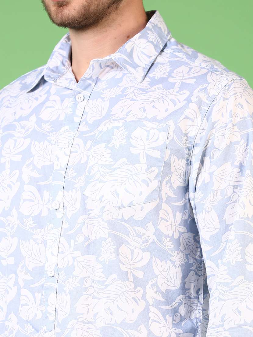men long sleeves printed casual shirt - 21731466 -  Standard Image - 4