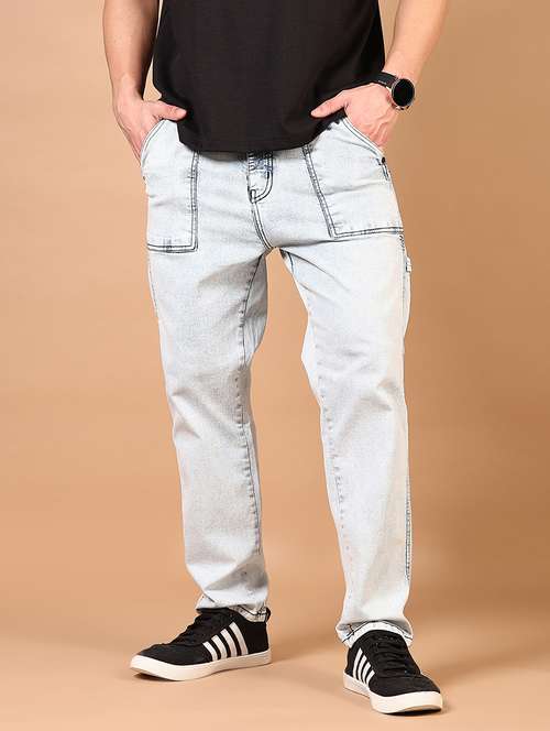men solid mid rise relaxed fit denim jean - 21731475 -  Standard Image - 0