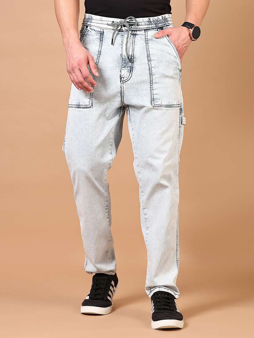 men solid mid rise relaxed fit denim jean - 21731475 -  Standard Image - 1