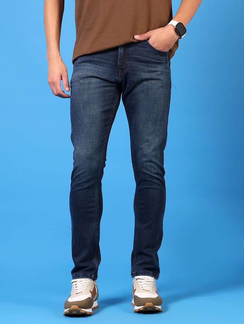 men solid mid rise slim fit jean - 21731479 -  Standard Image - 1