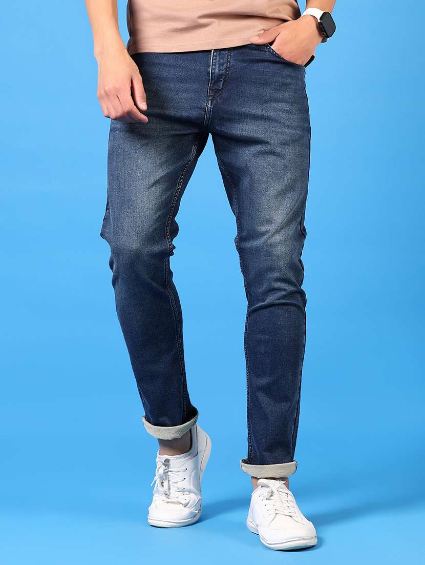 men washed mid rise jeans - 21731485 -  Standard Image - 1