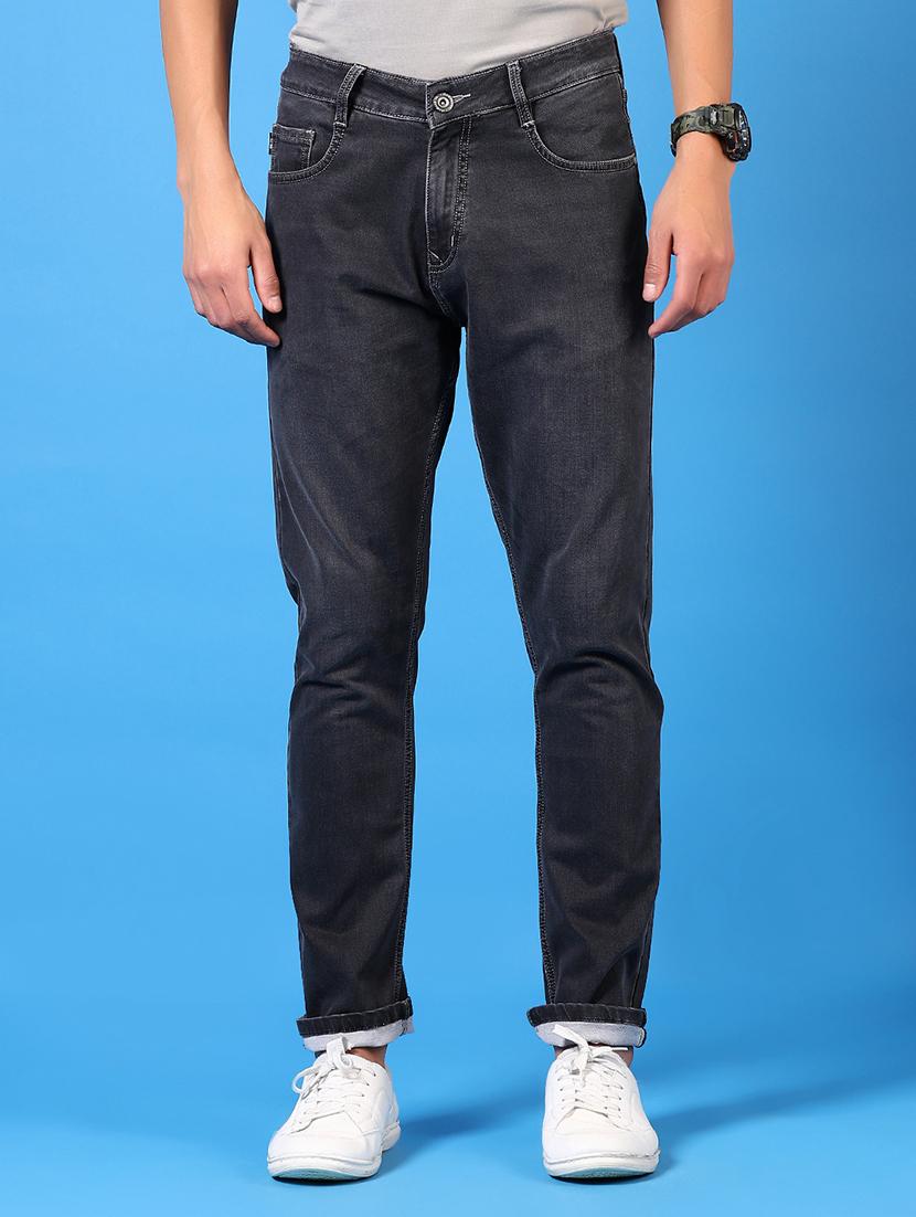 men plain mid rise jeans