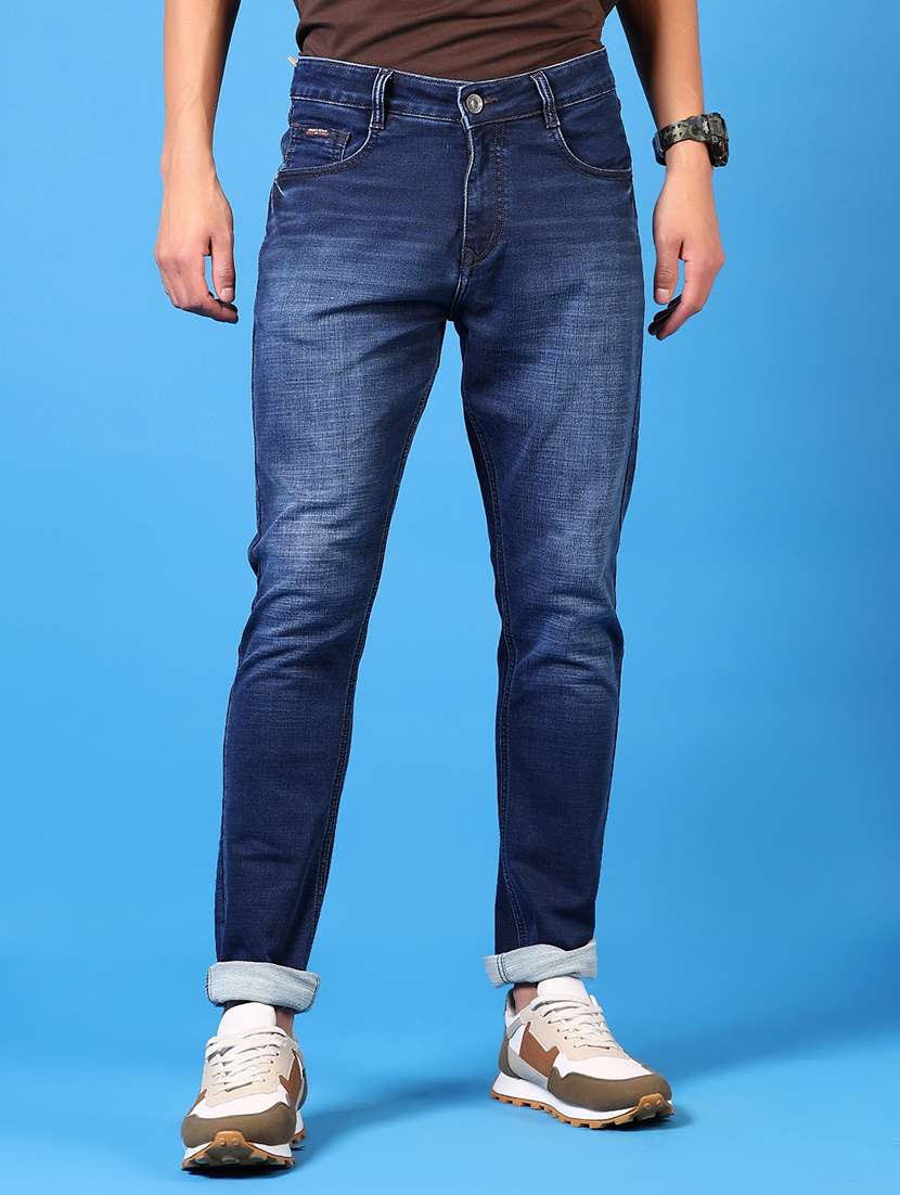 men washed mid rise jeans - 21731505 -  Standard Image - 1
