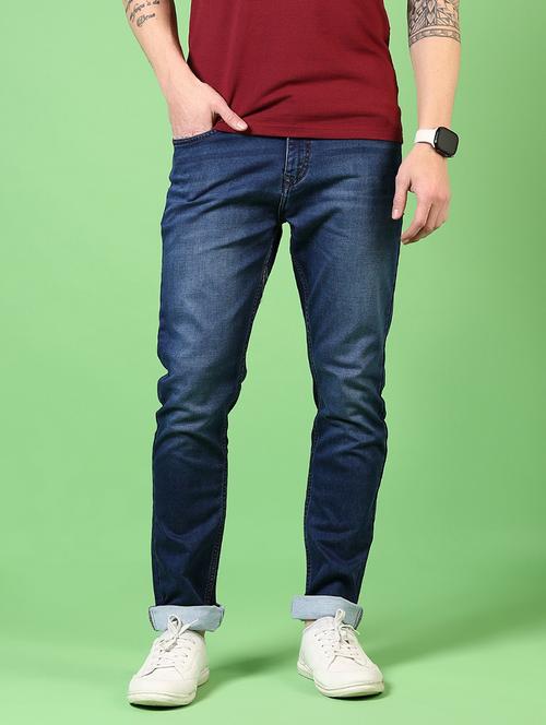 men washed mid rise jeans - 21731514 -  Standard Image - 0