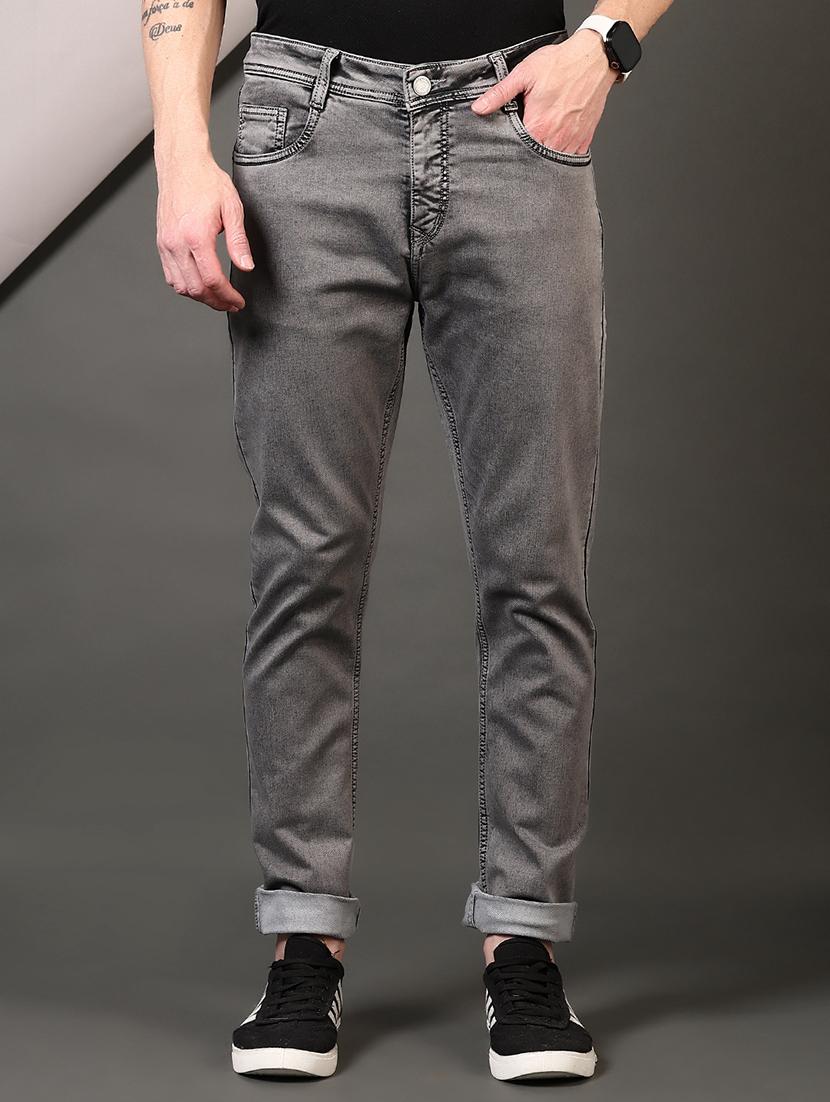 men plain mid rise jeans - 21731525 - Standard Image - 1