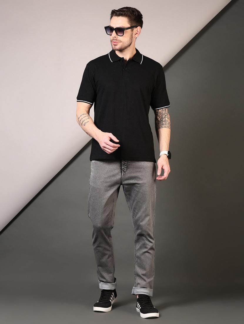 men plain mid rise jeans - 21731525 - Standard Image - 4