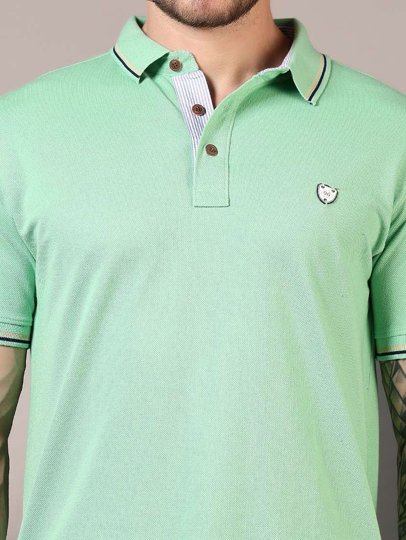 men solid short sleeve polo t-shirt - 21731532 -  Standard Image - 4