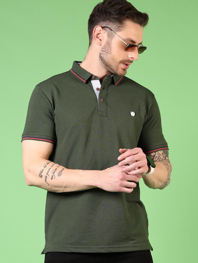 men solid short sleeve polo t-shirt - 21731535 - Standard Image - 1