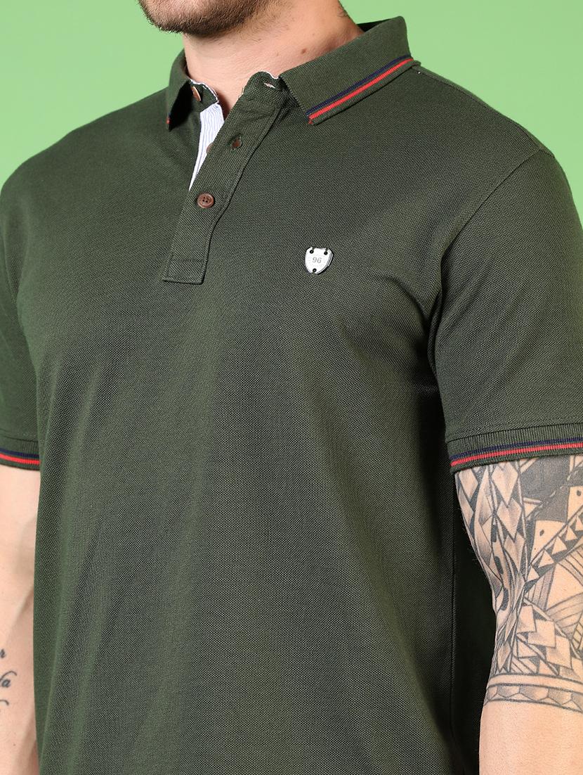 men solid short sleeve polo t-shirt - 21731535 - Standard Image - 4