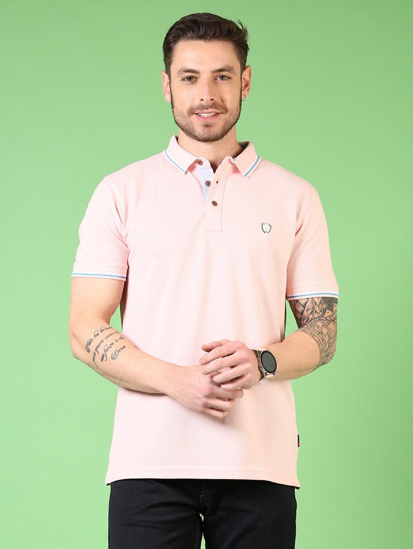 men solid short sleeve polo t-shirt - 21731536 - Zoom Image - 0