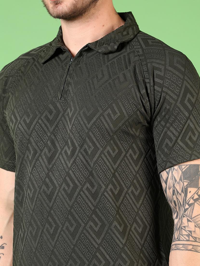men self design short sleeve polo t-shirt - 21731540 - Standard Image - 4
