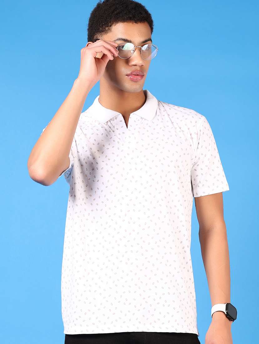 men short sleeves printed polo t-shirt - 21731578 - Standard Image - 1