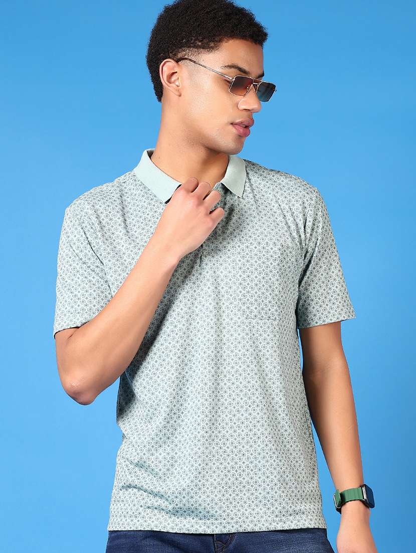 men short sleeves printed polo t-shirt - 21731580 - Standard Image - 1