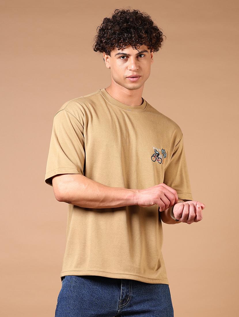 men short sleeves front & back print t-shirt - 21731585 - Zoom Image - 0