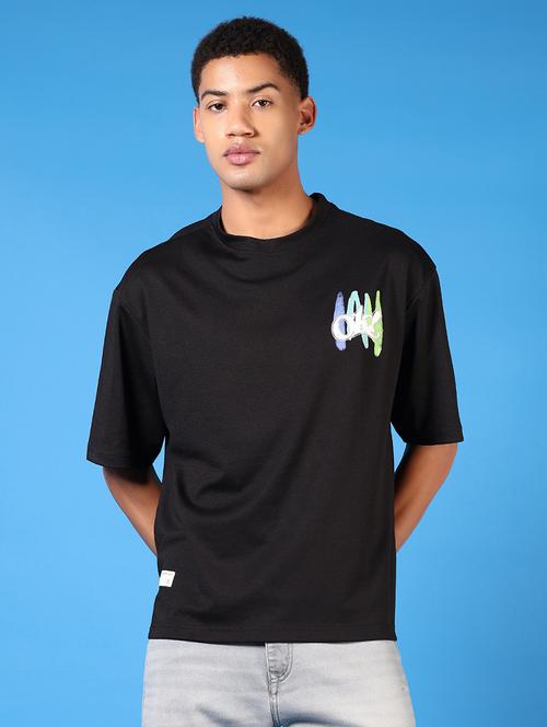men short sleeves front & back print t-shirt - 21731592 - Standard Image - 0