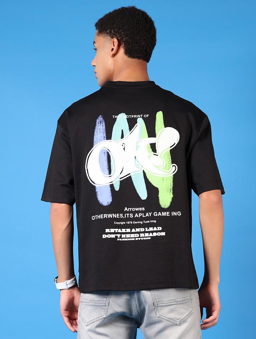 men short sleeves front & back print t-shirt - 21731592 - Standard Image - 1