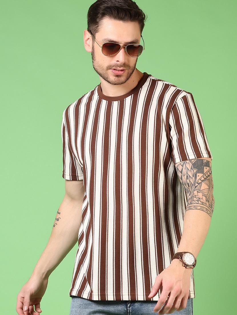 men short sleeves striped t-shirt - 21731597 - Standard Image - 1