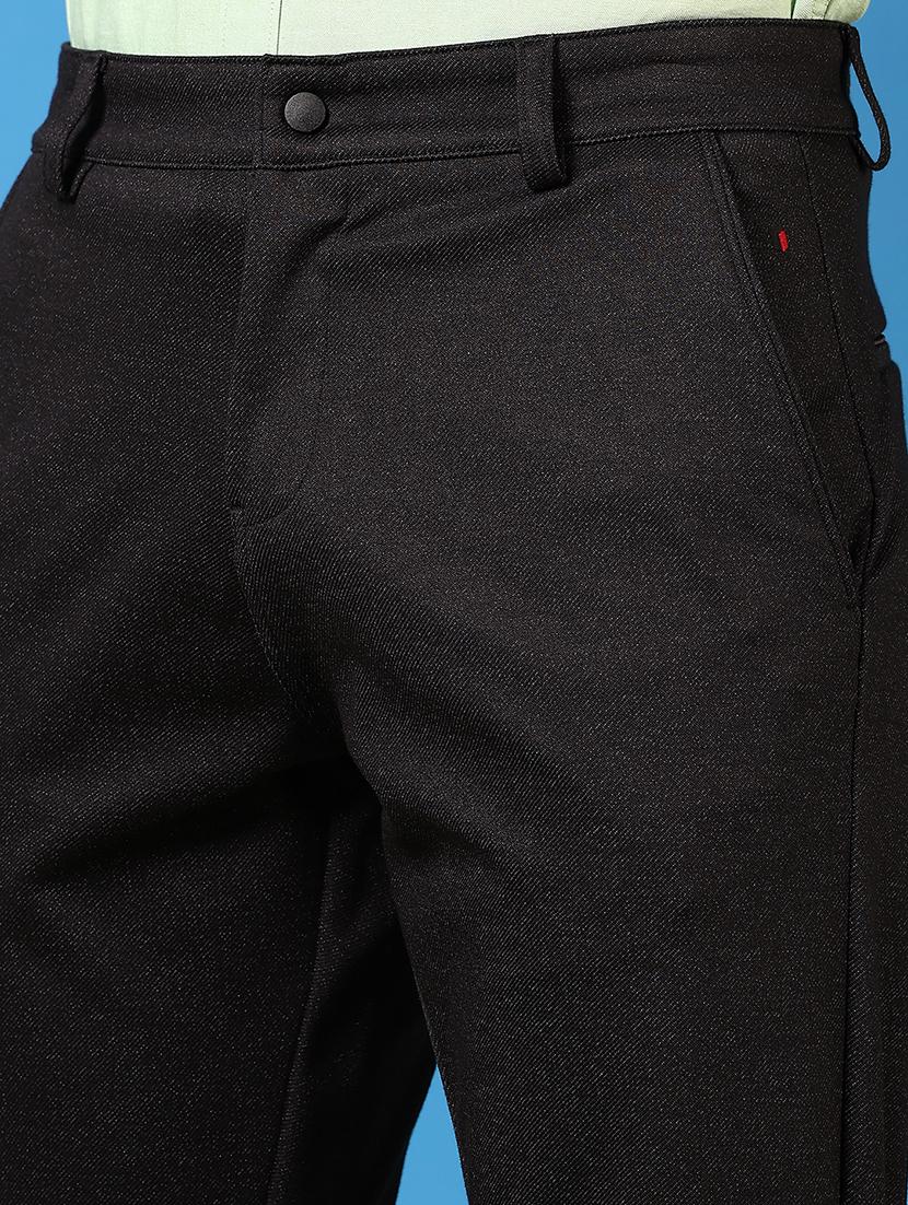 men solid flat front casual trouser - 21731608 - Standard Image - 4