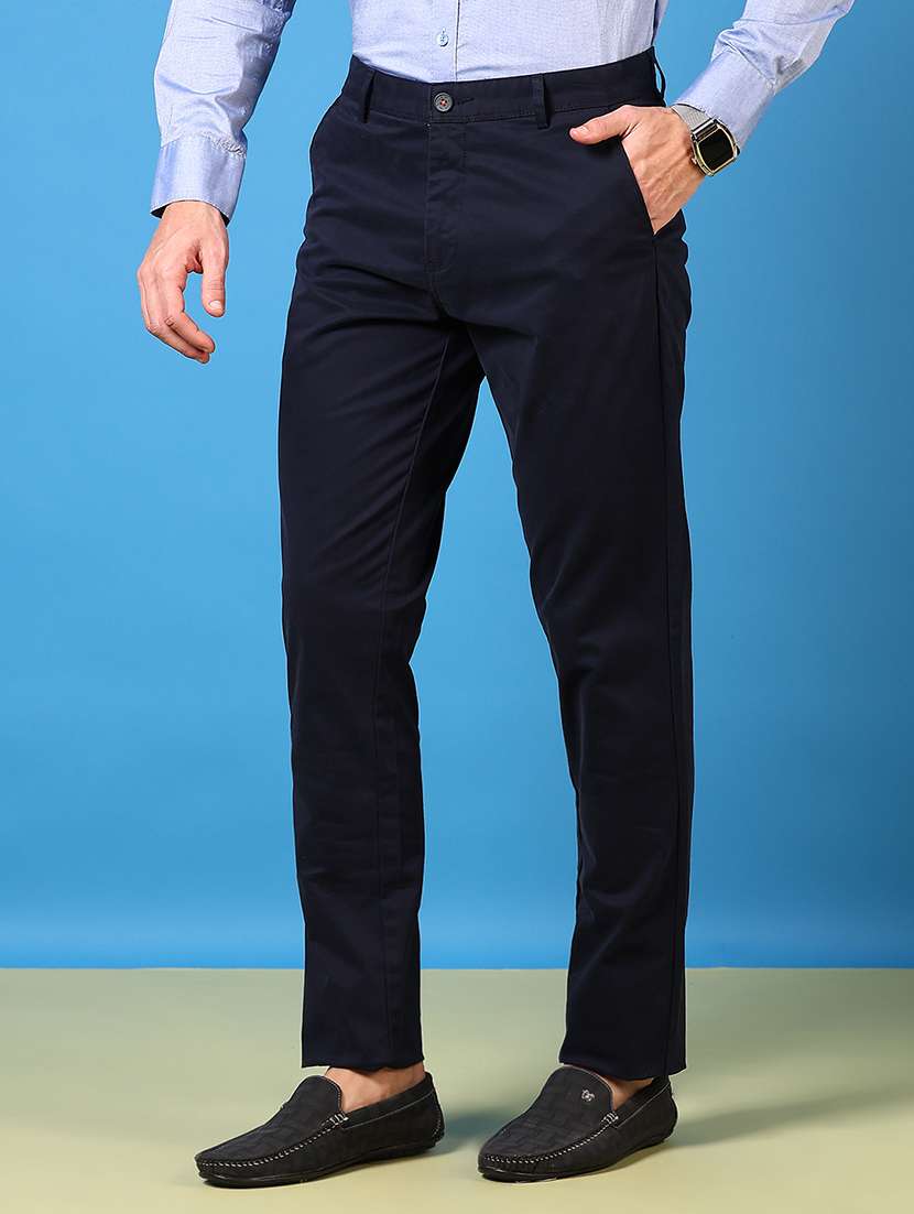 men mid rise solid chinos - 21731615 -  Standard Image - 1