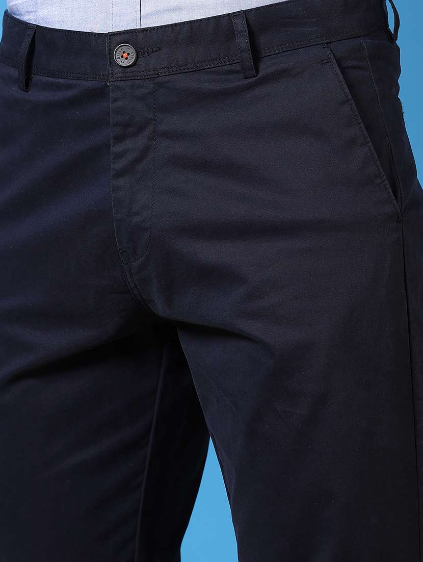 men mid rise solid chinos - 21731615 -  Standard Image - 4