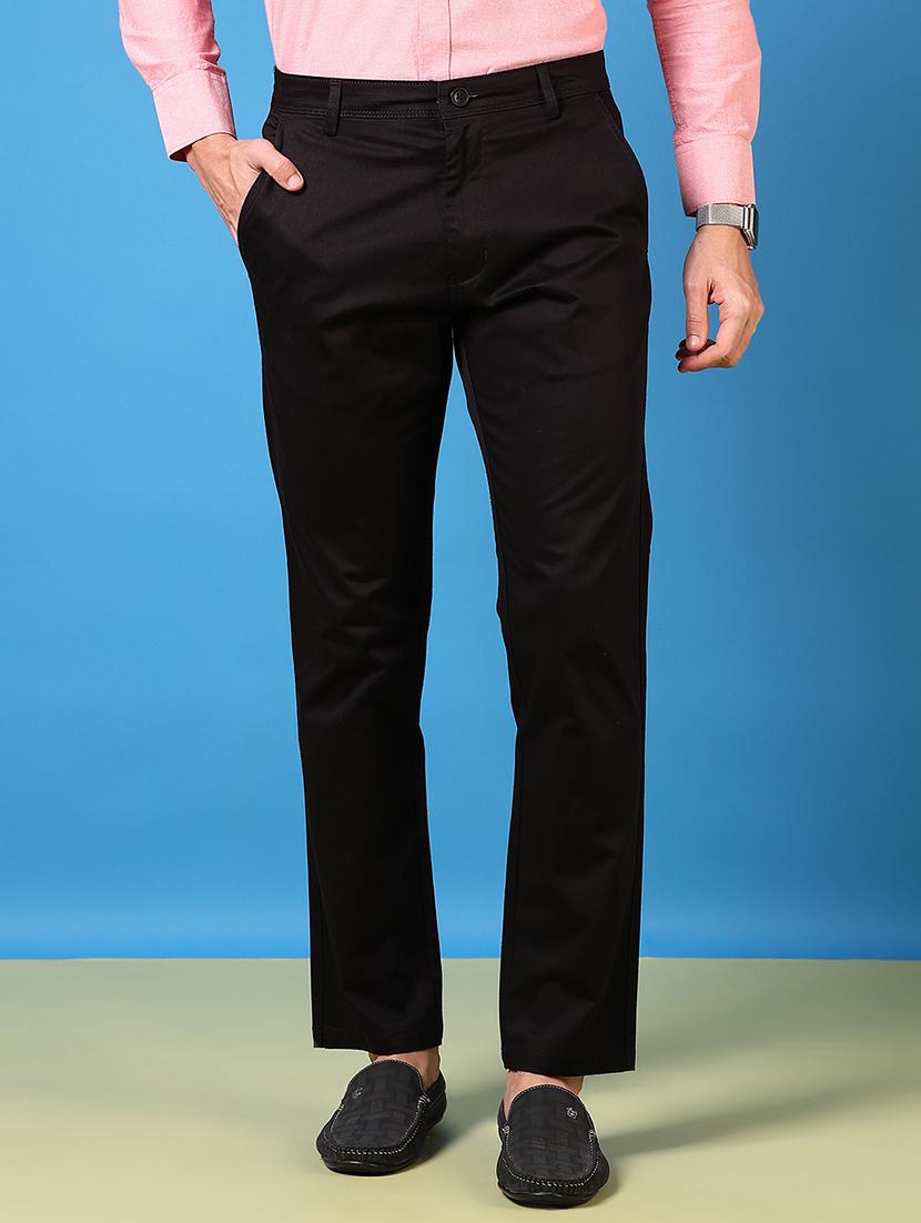 men mid rise solid chinos - 21731617 -  Zoom Image - 0