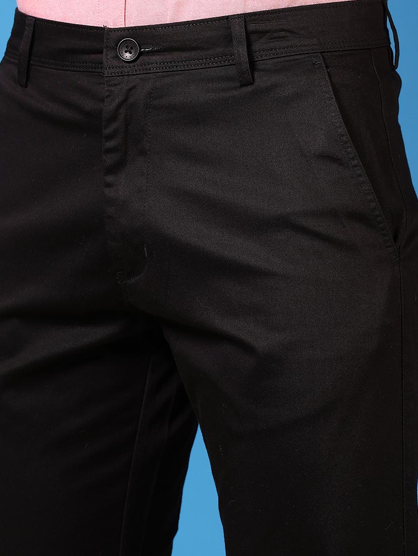men mid rise solid chinos - 21731617 - Standard Image - 4