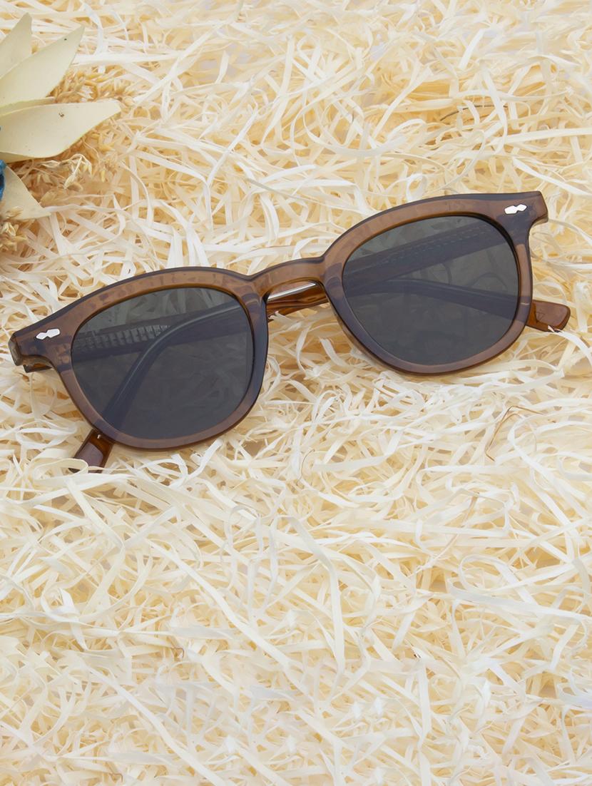 ted smith iconic uv protection demi brown sunglasses for mens womens - 21731637 -  Zoom Image - 0