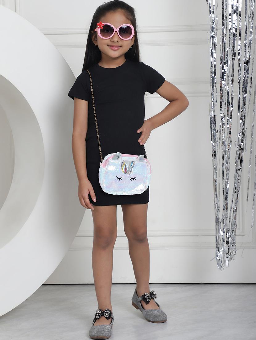 girls solid short sleeevs bodycon dress - 21731669 - Standard Image - 4