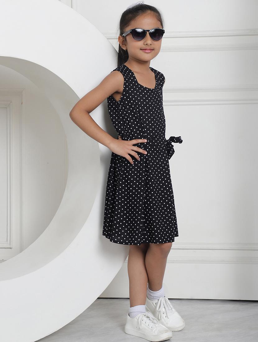 girls polka dot sleeveless regular fit a-line dress - 21731737 -  Standard Image - 1