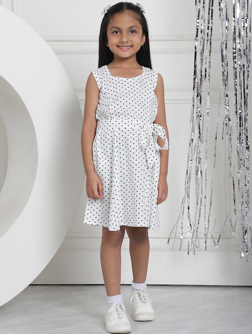 girls polka dot sleeveless regular fit a-line dress - 21731738 -  Standard Image - 1