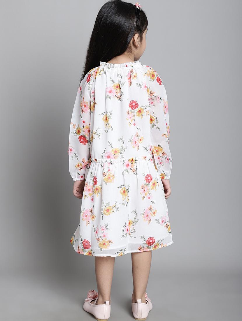 girls floral long sleeve regular fit dress - 21731776 - Standard Image - 4